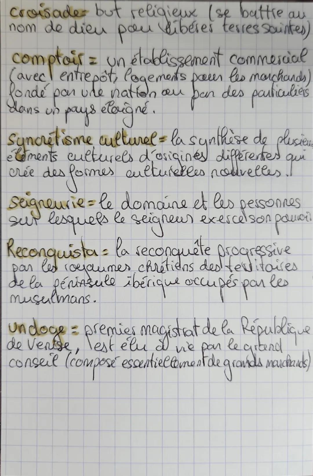 La méditerranée Histoire VOCABULATRE
médiévale
civilisation = ensemble de peuples et
de sociétés qui se distinguent Ides
des caractères
autr