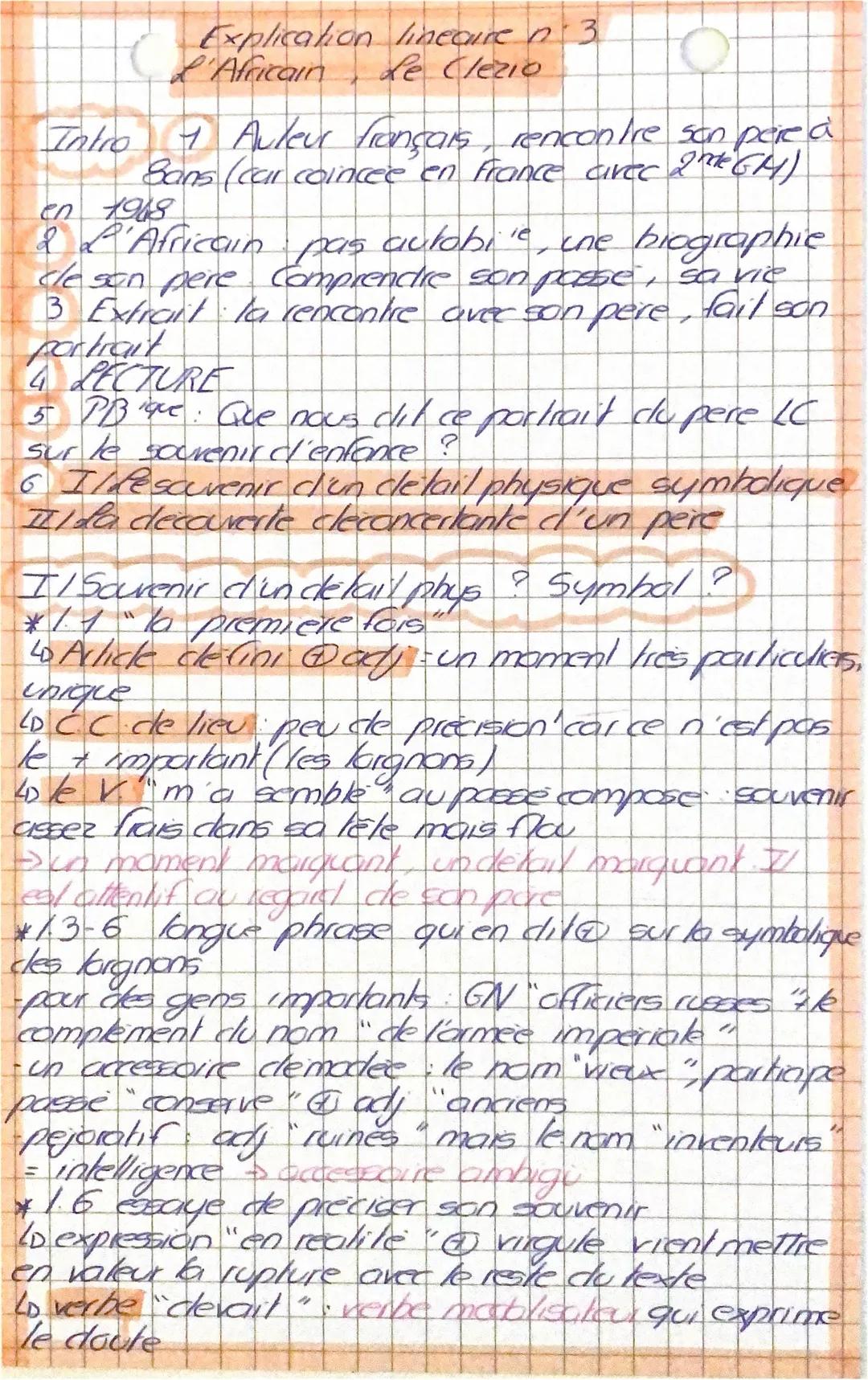 Intro
Explication
L'Africain
linecure in 3
Le Clézio
1 Auteur français rencontre son poie à
Bons (car coincée en France avec 2tk GH)
en 1968