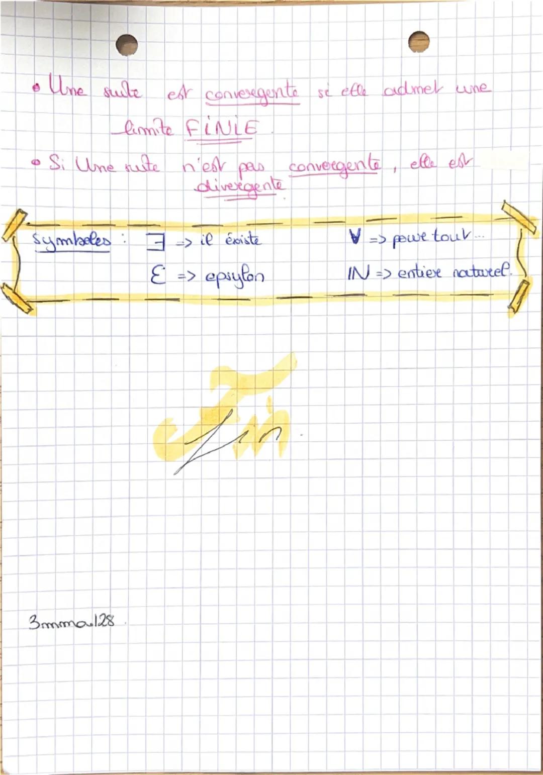 Maths
m
Les sutes numériques
1) Définition Une kuite
Jore spe
Maths
est une fonction définie
Swe IN (tout entier natueel) à valoves.
Jeselle