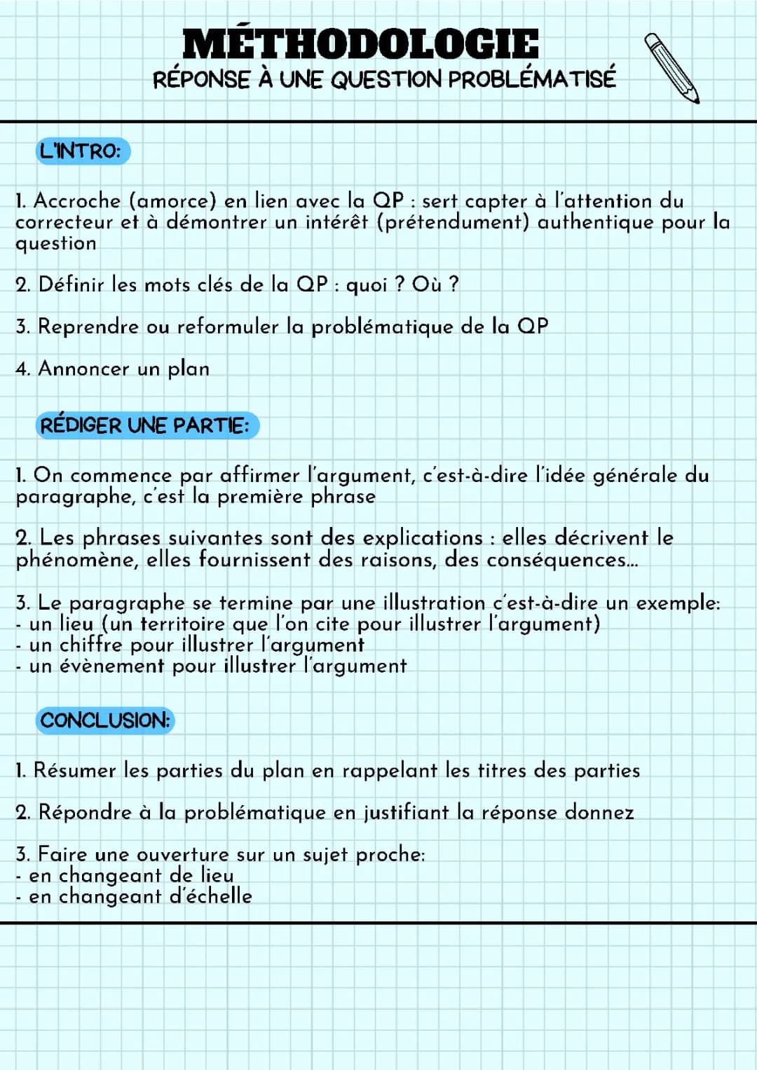 Réponse à une question problématisée