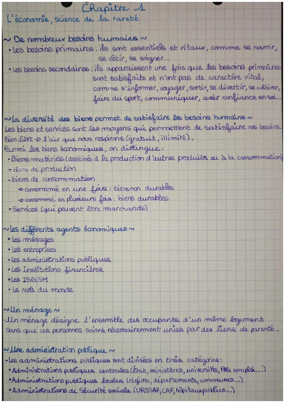 L'économie, science de la rareté 