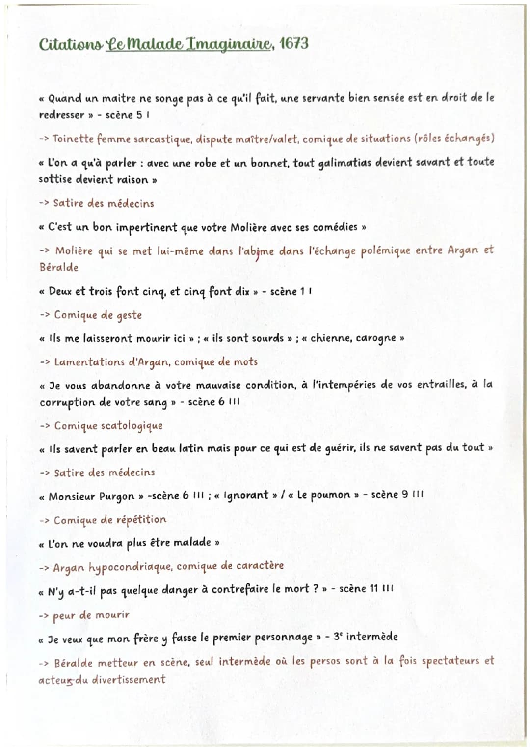 Citations Le malade Imaginaire, 1673
<< Quand un maitre ne songe pas à ce qu'il fait, une servante bien sensée est en droit de le
redresser»