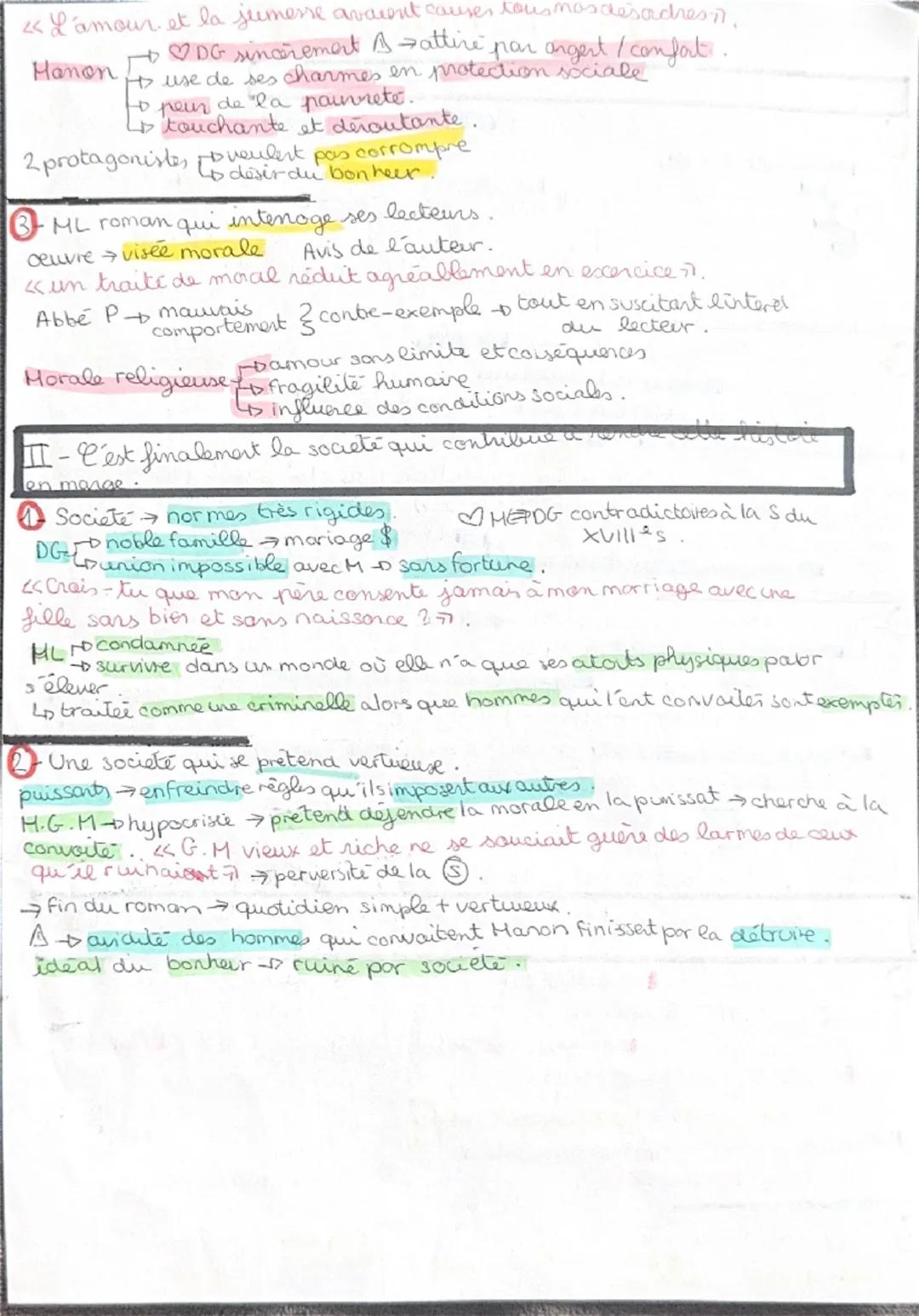 # ABBE PREVOST

1-Manon et DG des persos en mange de la societe

Manon de nature libertine rejette la contrainte religieuset se lie
aux plai