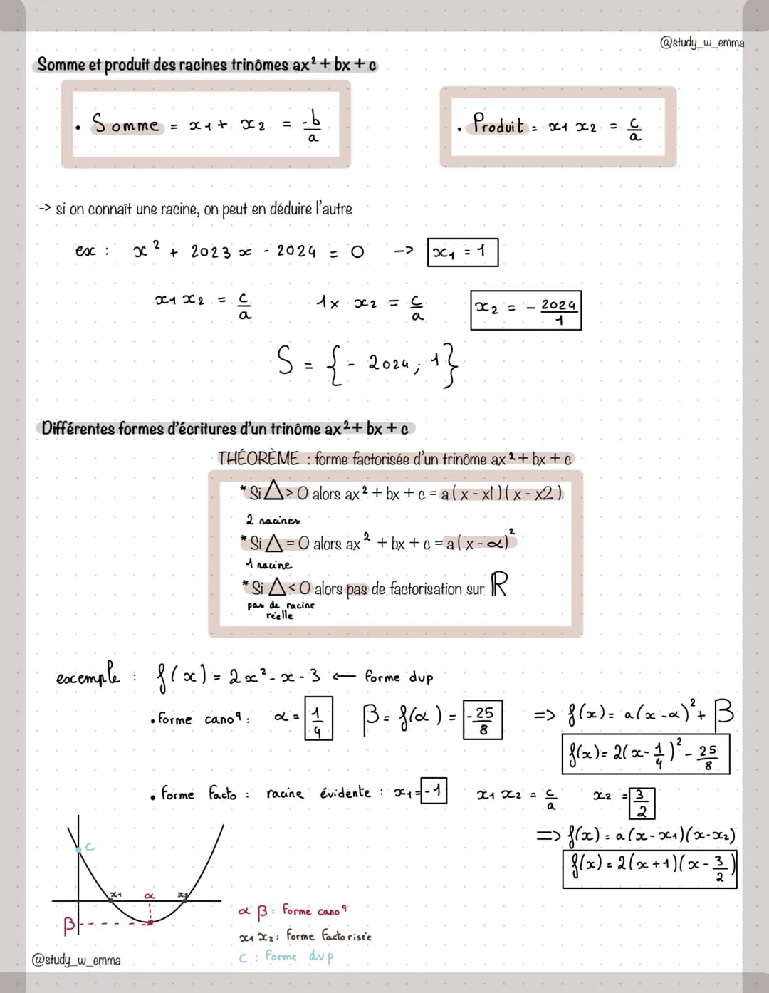 Équation ax²+bx+c = 0 (où a‡0)
Combien de solutions ?
V
2. solutions
makbe
EQUATIONS DU 2ND DEGRES
Méthode générale de résolution de ax2+bx+