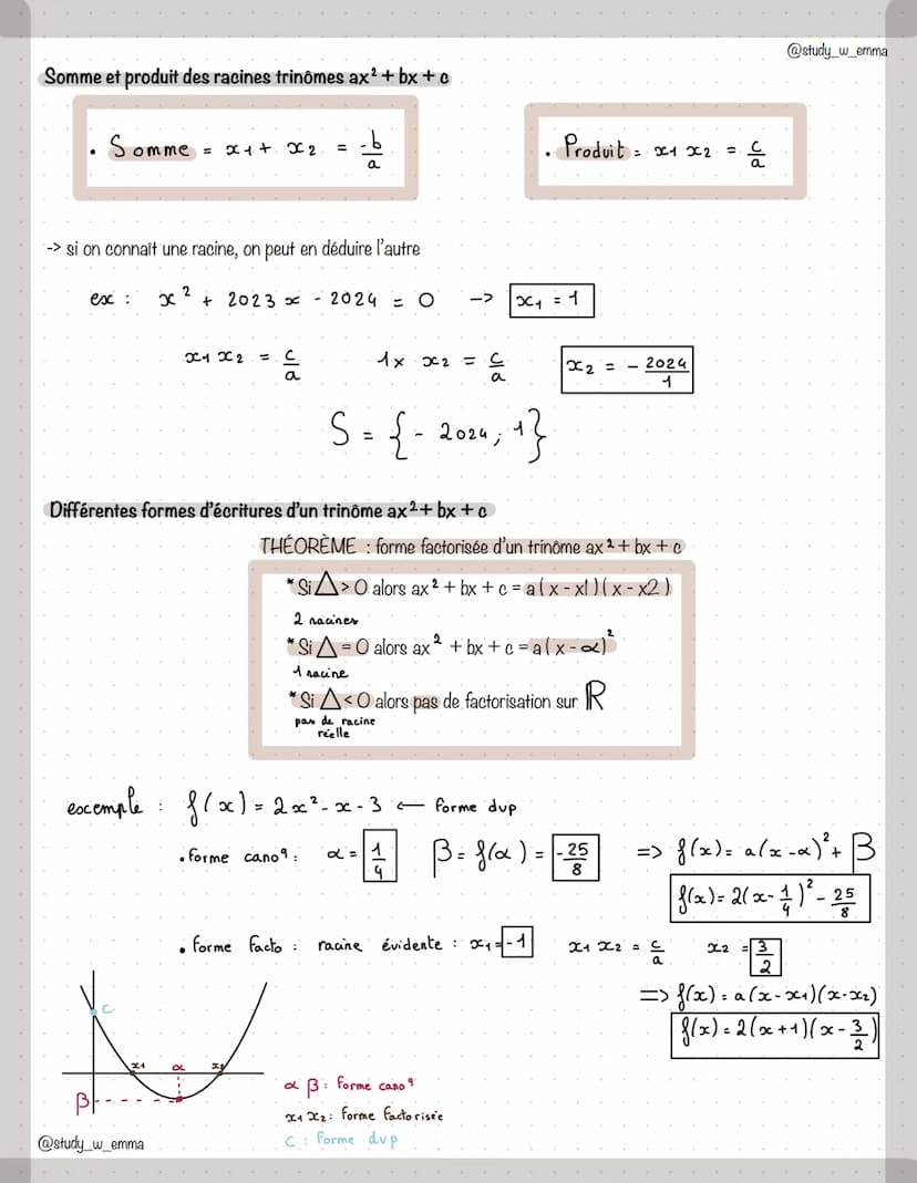 Équation ax²+bx+c = 0 (où a‡0)
Combien de solutions ?
V
2. solutions
makbe
EQUATIONS DU 2ND DEGRES
Méthode générale de résolution de ax2+bx+