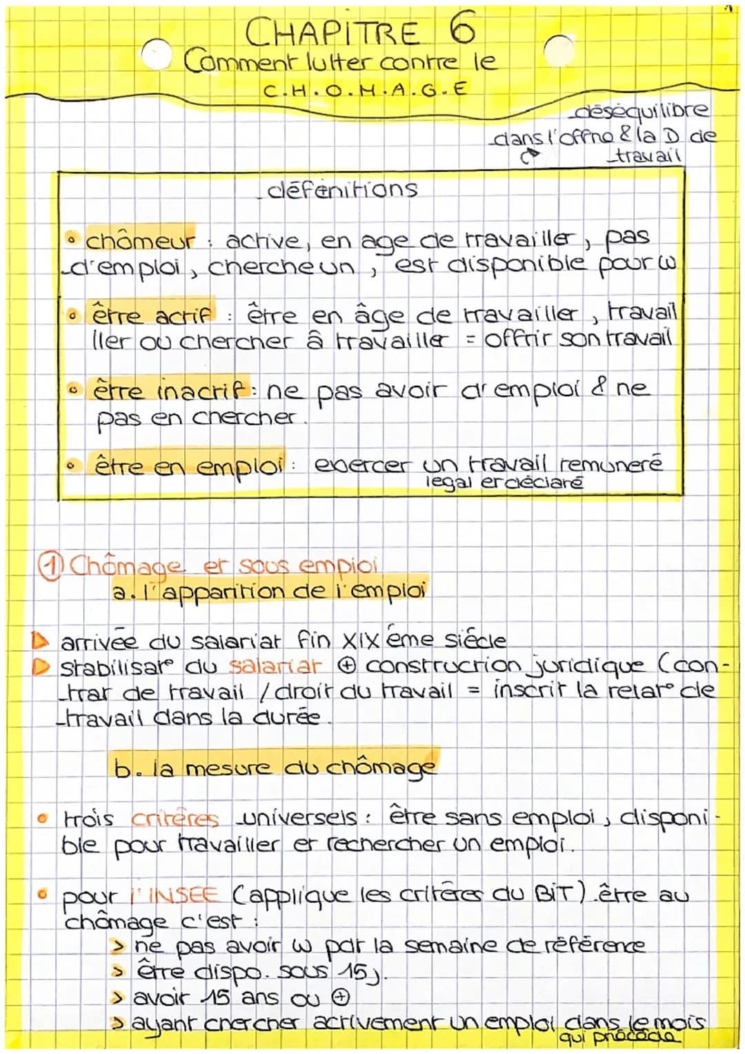 O
O
defenitions
chômeur: achive, en age de travailler, pas
d'emploi, cherche un, est disponible pour w
CHAPITRE 6
Comment lutter contre le
C