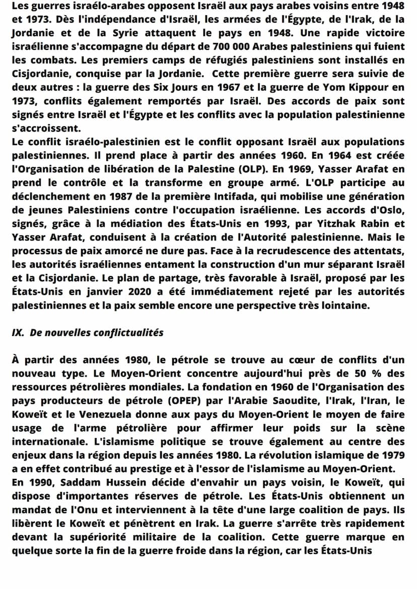faire la guerre, faire la paix
conflit = phénomène propre à la vie en société, se manifestant par une lutte
entre au moins 2 individus ou un
