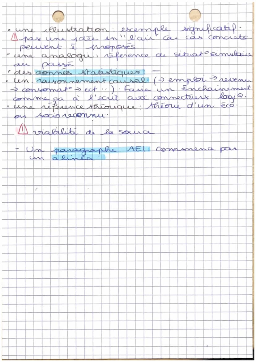OSE CHCES ce 4
وست۔
La méthode
AEI:
Affirmer. Ennencer la thèse que je
vais défendre (= "verite generalé)
Expliquer
prisenter raisonnement c