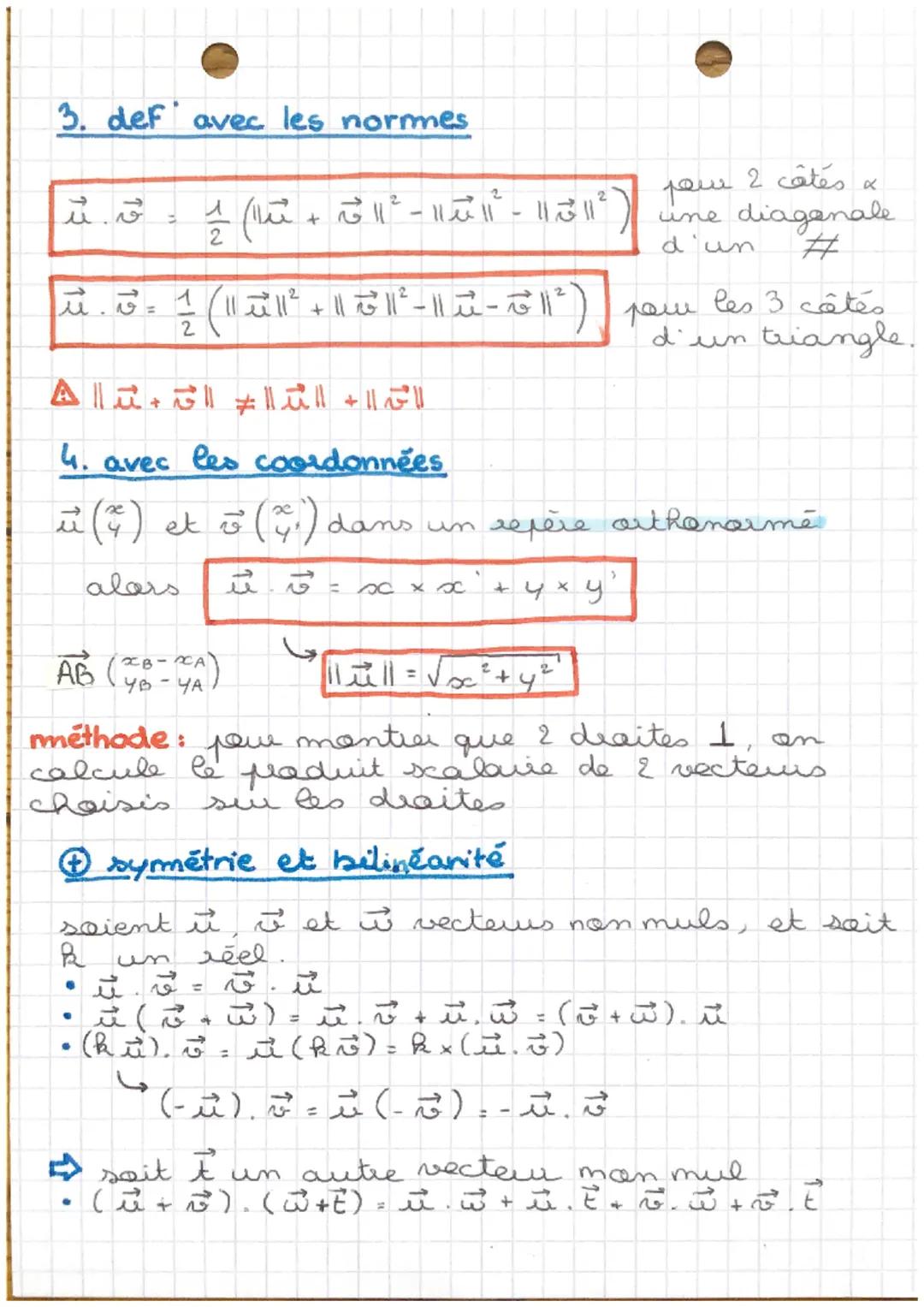 CHAP 5
produit scalaire de deux
vecteurs
них
I DIFFÉRENTES DÉFINITIONS
1. def avec le cosinus
i et v² deux vecteurs.
uix || || x cas x
A pop