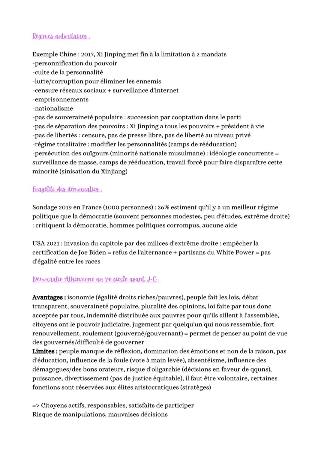 Hggsp: La démocratie - Démocratie directe et représentative
Les fondements de la démocratie.
La souveraineté populaire : pouvoir vient du pe