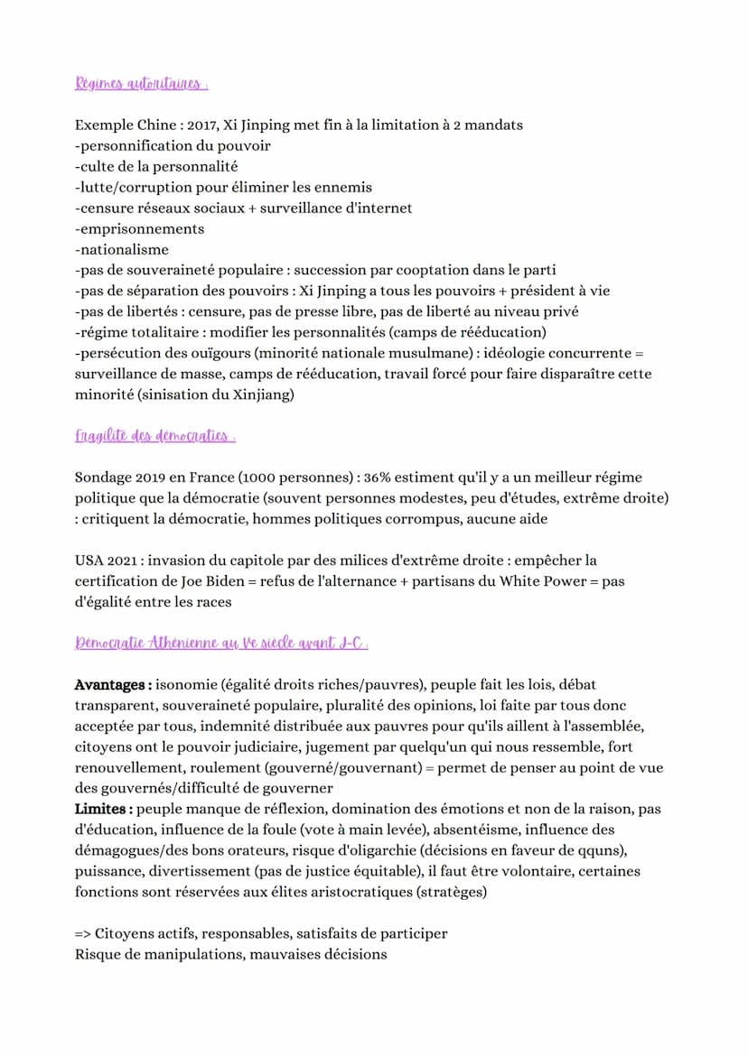 Hggsp: La démocratie - Démocratie directe et représentative
Les fondements de la démocratie.
La souveraineté populaire : pouvoir vient du pe