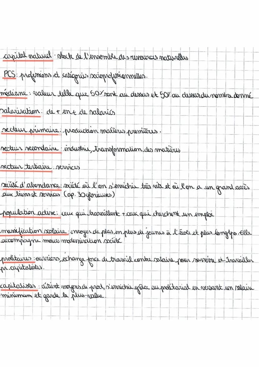 vocabulaire
SCIENCES ÉCONOMIQUES & SOCIALES
facteur travail main d'œuvre
facteur capital: batiment, machines, énergie
I facteurs de
ECONOMIE