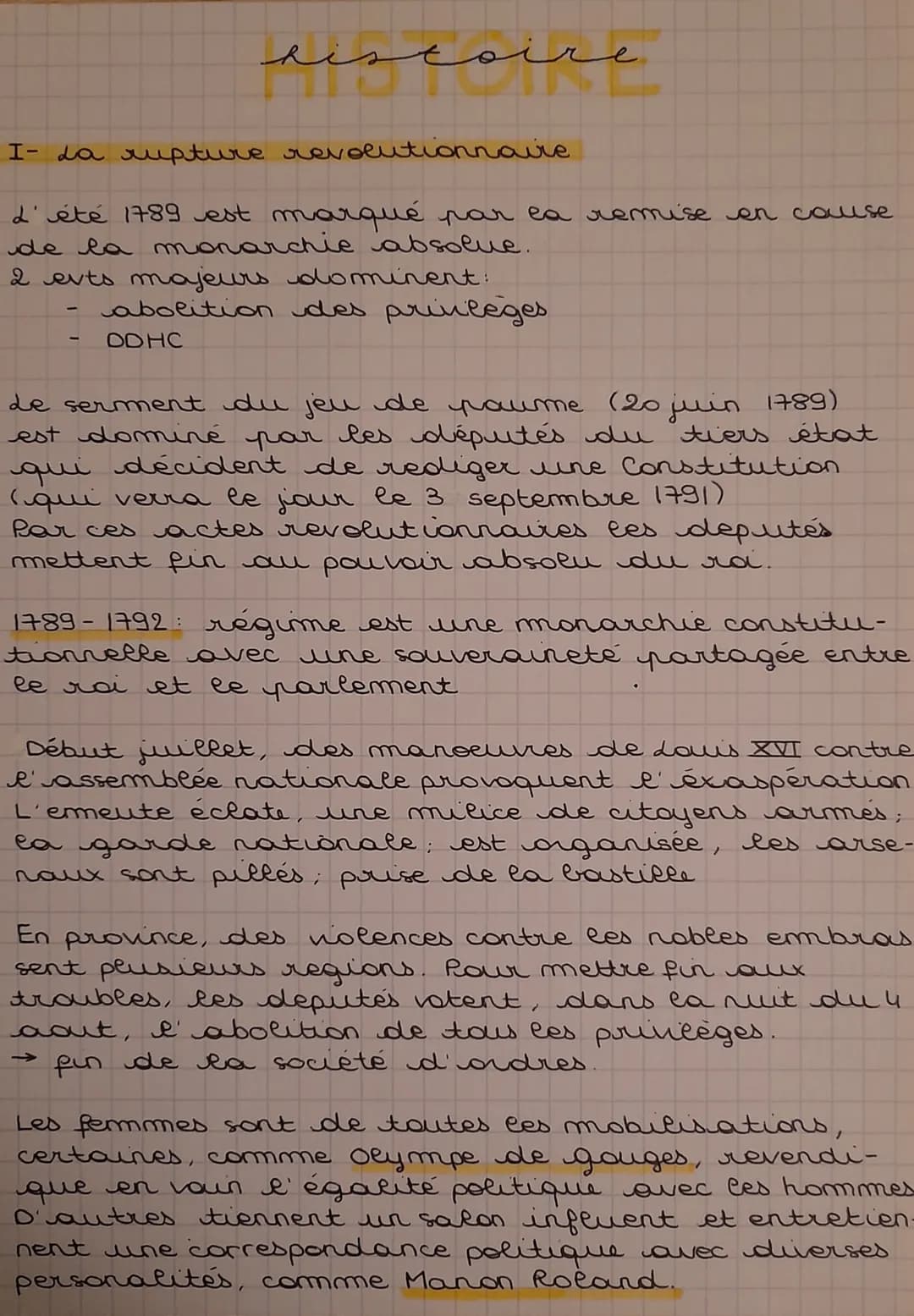 histoire
1792
cons
1789
21 sep.
abolition
royauté
1792
supprage
universel
26 aout 1789
DDHC
monarchie
utionnelle
1790 1791
14 juillet 1789
p