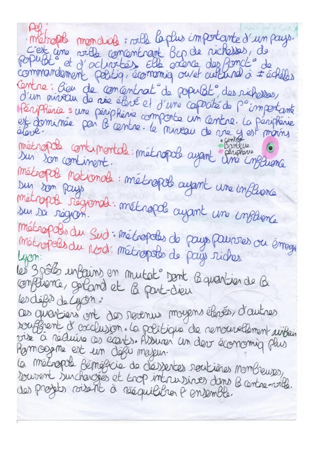 Geographie 1: Métropolisat: un processus mondide diffence

• Aeyond Rui, 55% de & populat mondiale viten vil
ola popust urbaine est en augme