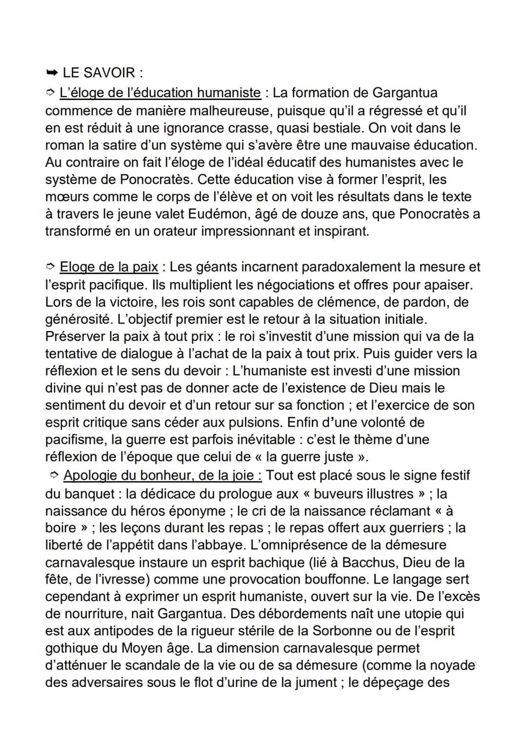 FICHE DE DISSERTATION
GARGANTUA // FRANCOIS RABELAIS
GARGANTUA
Auteur : François Rabelais
Date : 1534
Mouvement littéraire : L'Humanisme
Thè
