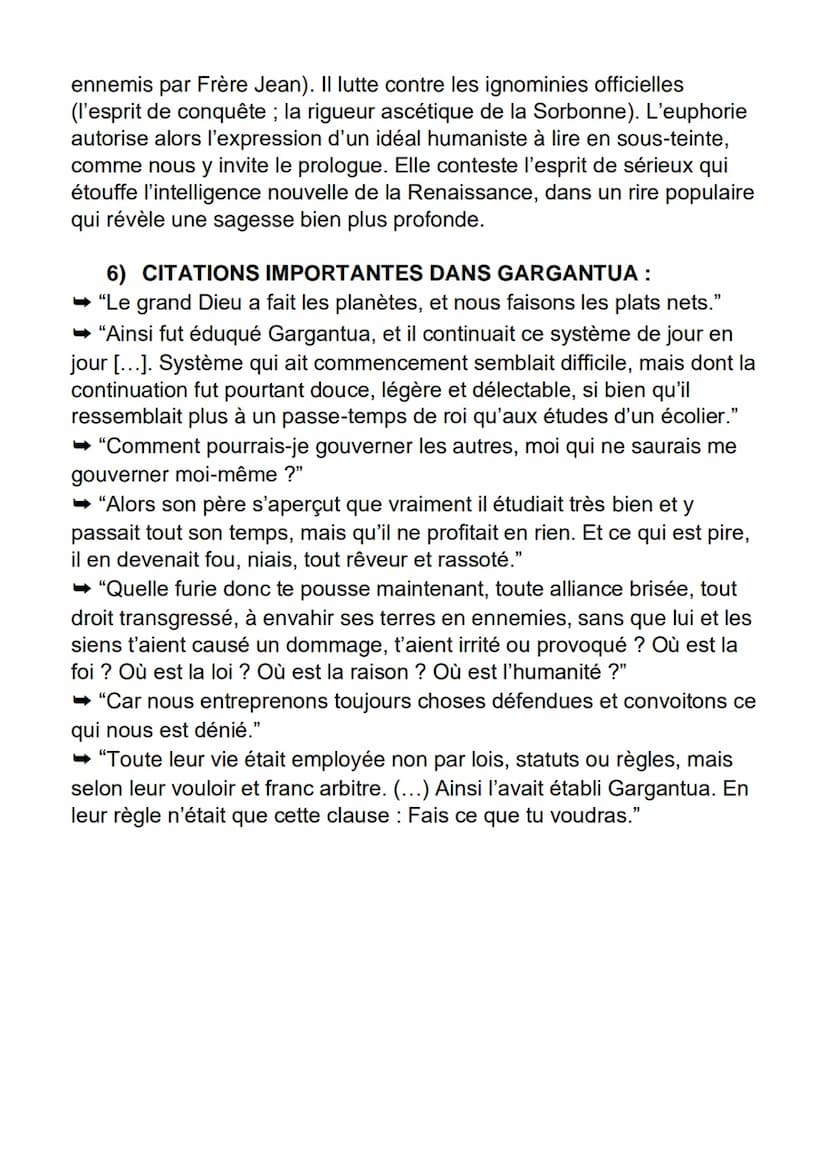FICHE DE DISSERTATION
GARGANTUA // FRANCOIS RABELAIS
GARGANTUA
Auteur : François Rabelais
Date : 1534
Mouvement littéraire : L'Humanisme
Thè