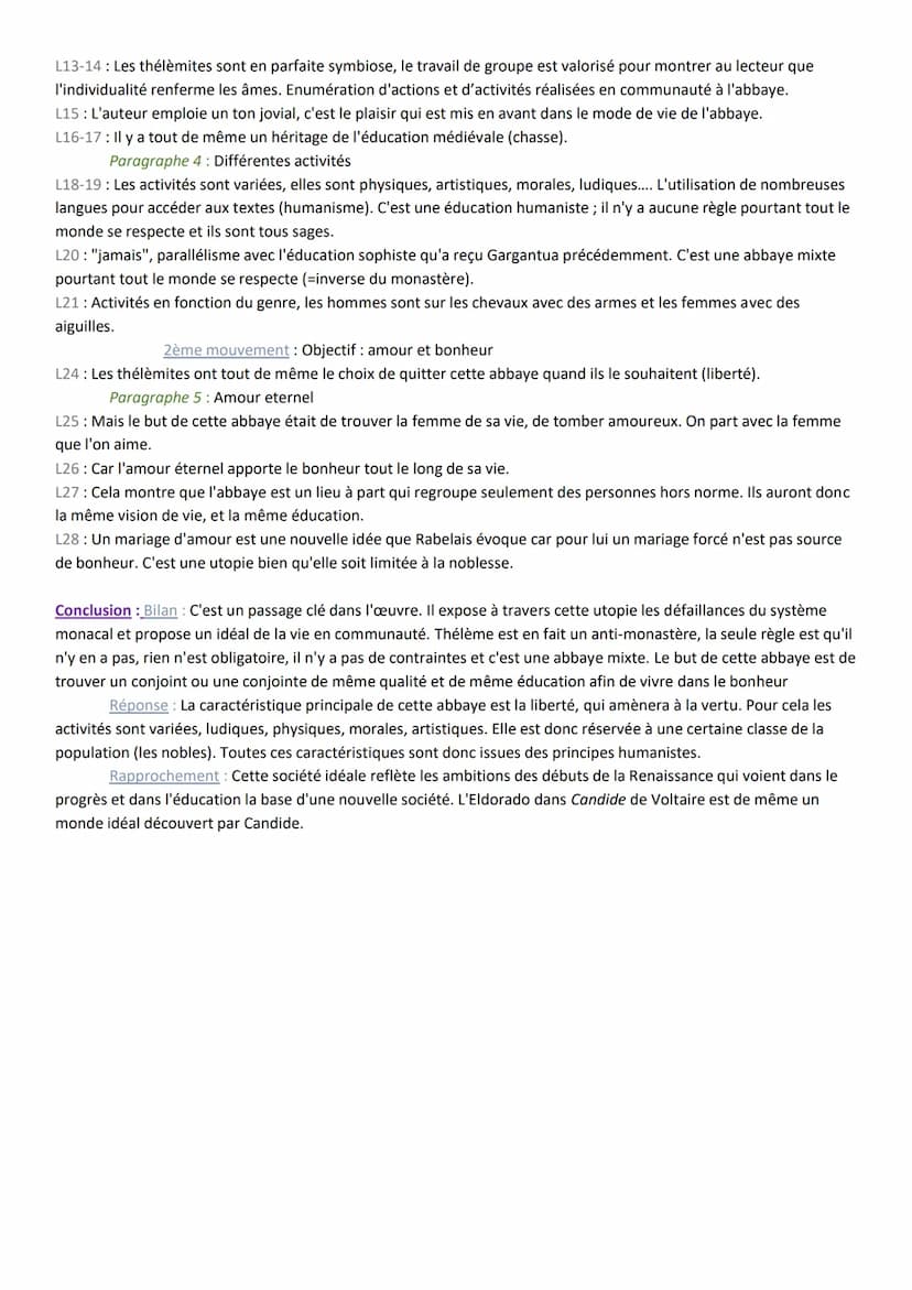 Objet d'étude : La littérature d'idées du XVIe au XVIIIe siècle
Parcours : Rire et savoir
8- Chapitre 57: Comment étaient réglés les Thélèmi