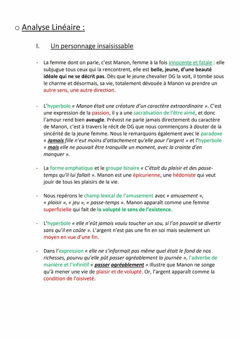 ORAL-TEXTE 1: MANON LESCAUT : « Manon était
une créature... par une cruelle nécessité »
o Introduction :
1. ŒUVRE : Manon Lescaut est un rom