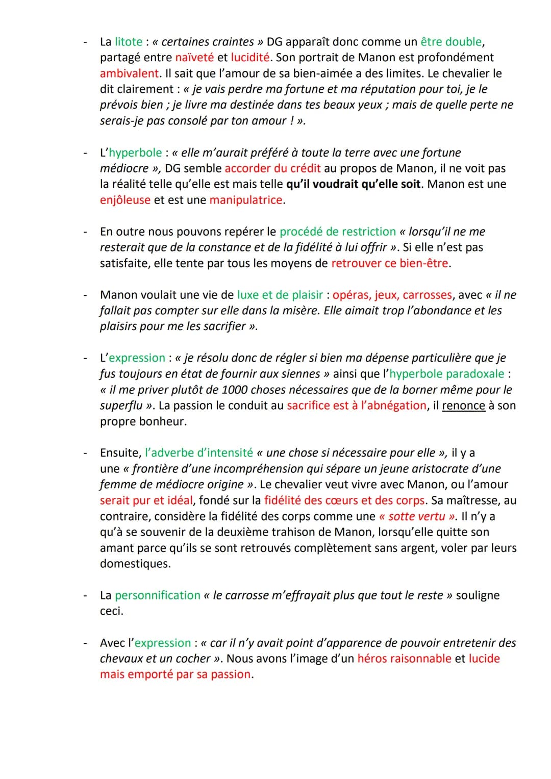 ORAL-TEXTE 1: MANON LESCAUT : « Manon était
une créature... par une cruelle nécessité »
o Introduction :
1. ŒUVRE : Manon Lescaut est un rom
