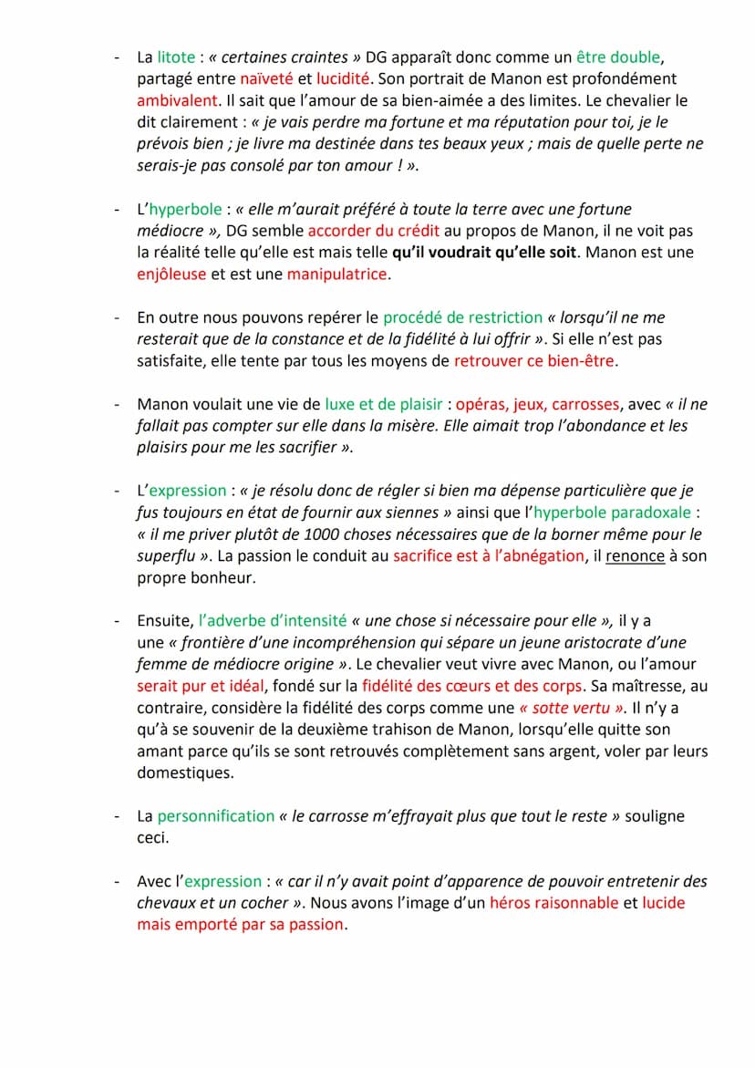 ORAL-TEXTE 1: MANON LESCAUT : « Manon était
une créature... par une cruelle nécessité »
o Introduction :
1. ŒUVRE : Manon Lescaut est un rom