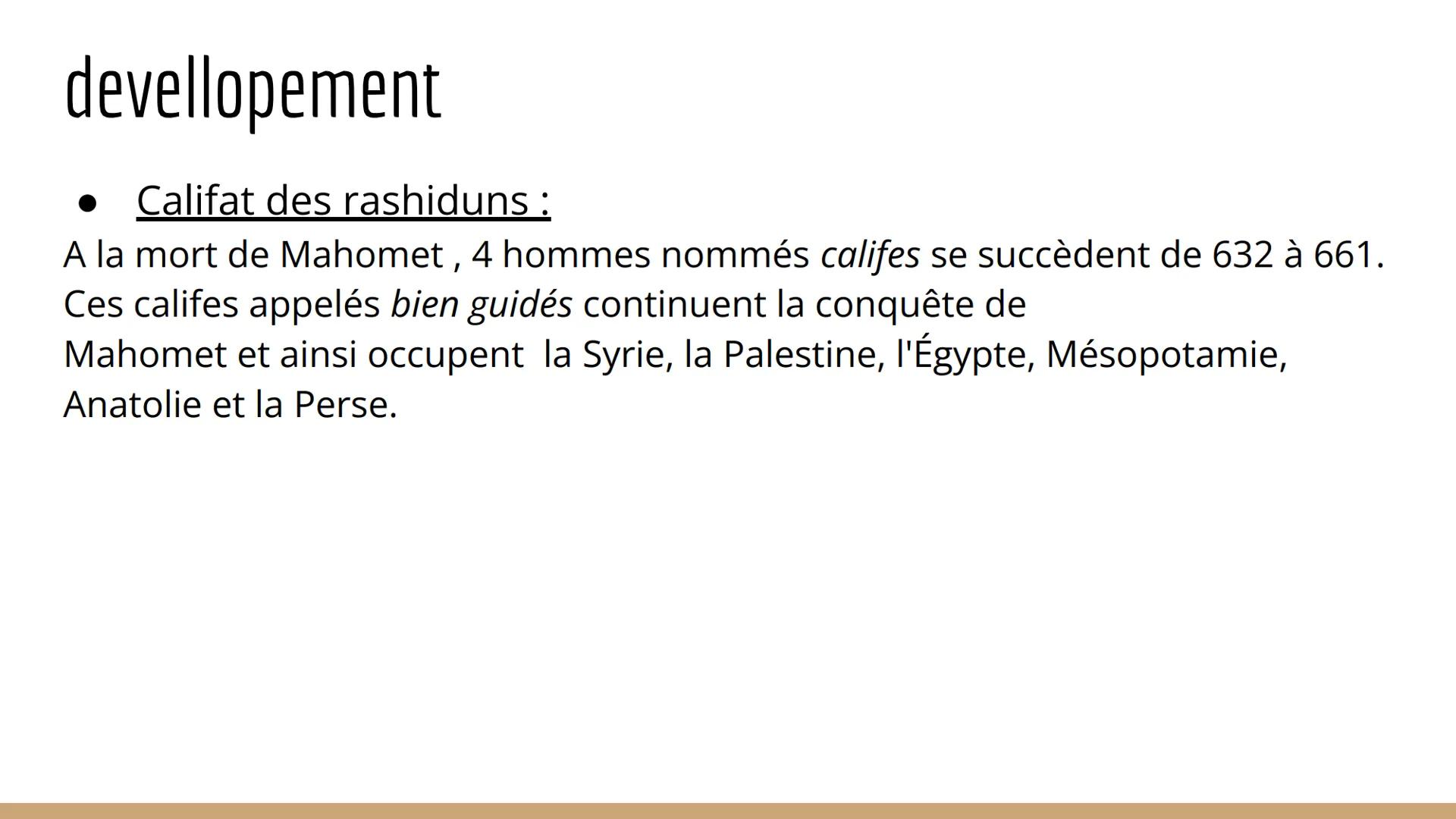 L'islam L'origine
L'islam naît dans la péninsule arabique à la Mecque au VIIème siècle sous
l'impulsion du prophète Mahomet. Il serait né en