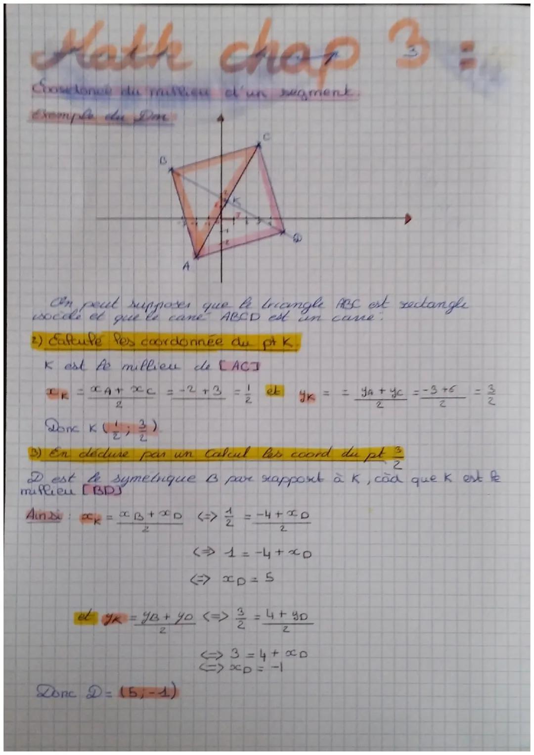 نے کستان کی موت
chap
Couselonce du milieu d'un segment
Exemple du Don
Т
On peut supposes que le triangle ABC est sectangle
isocié et que le 