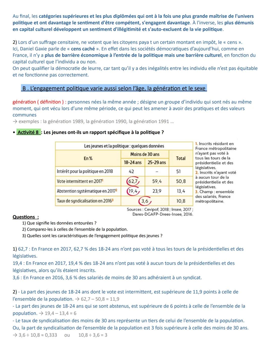 Chapitre 1 - Comment expliquer l'engagement politique dans les sociétés
démocratiques ?
A la fin du chapitre, vous devez être capable de :
C