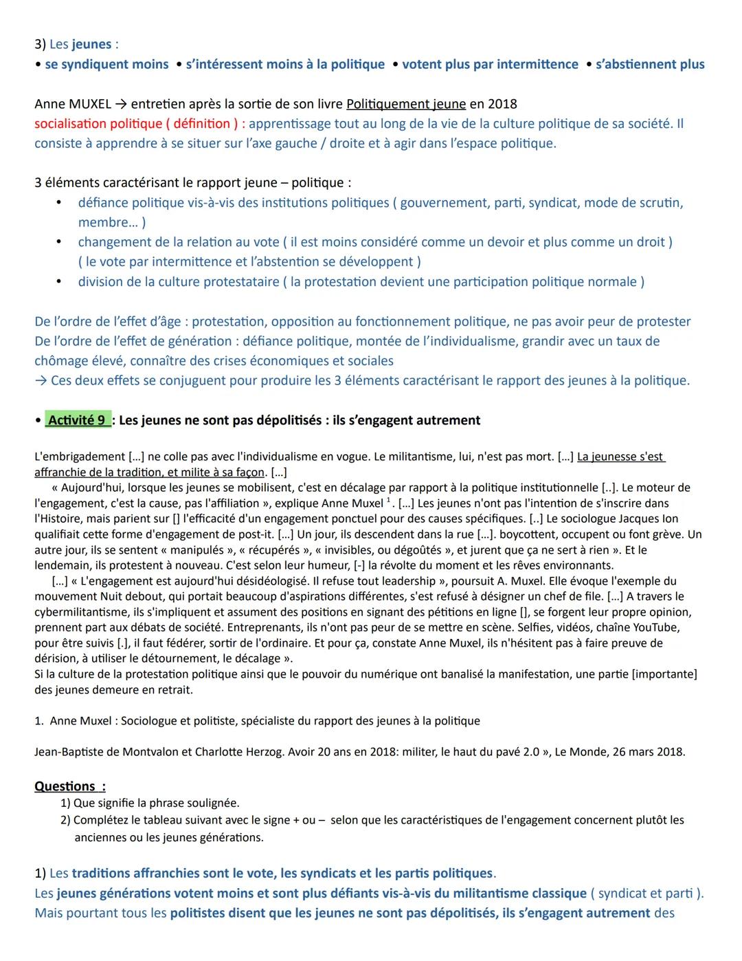 Chapitre 1 - Comment expliquer l'engagement politique dans les sociétés
démocratiques ?
A la fin du chapitre, vous devez être capable de :
C