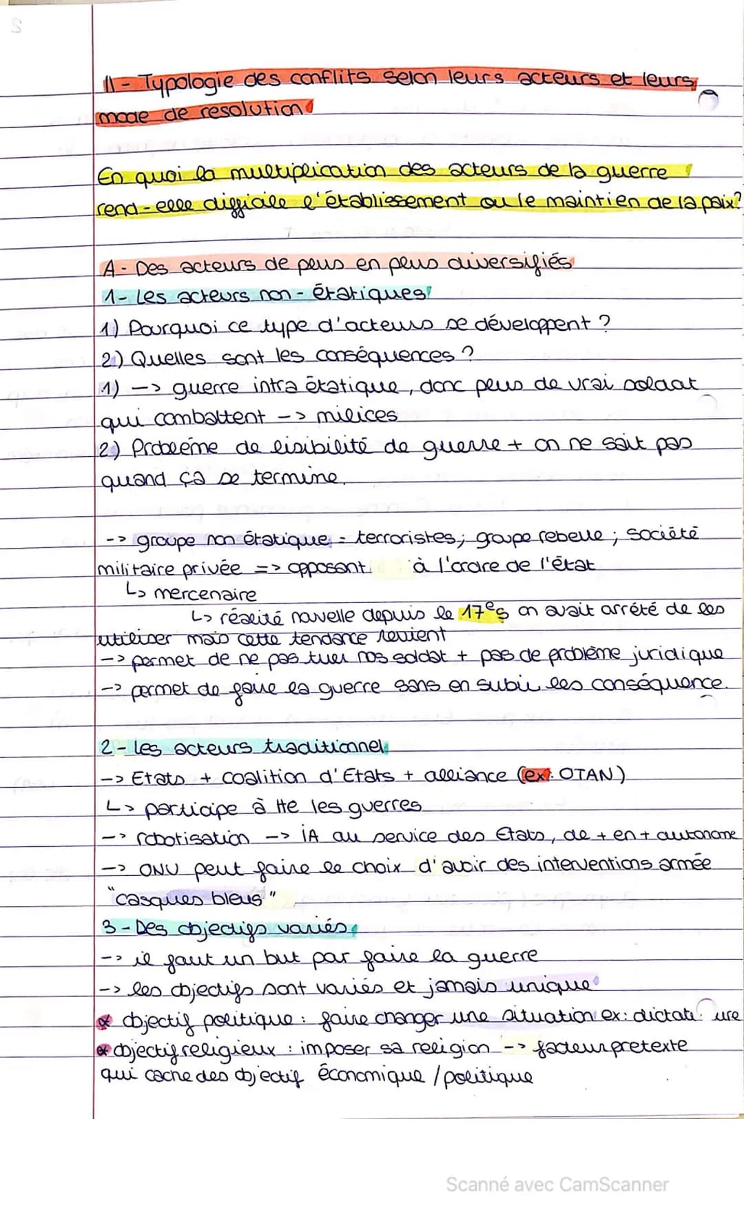 O
Theme 2 faire la guerre, faire la paix : formes de
Conflits et modes de resolution
2
Chapitre introductif: formes de conflits et tentative