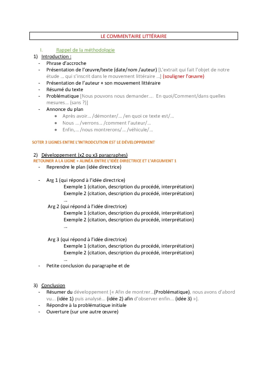 Exemples et Méthodes pour Ton Commentaire Composé en PDF