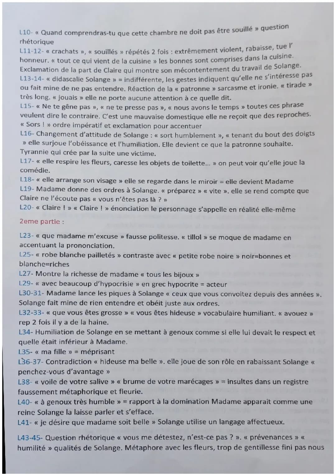 Parcours: Spectacle et comédie
Quand le déguisement dévoile (2)
1
5
10
15
20
25
40
30
35
Genet, Les Bonnes (1947)
(scène d'exposition)
2.5
C
