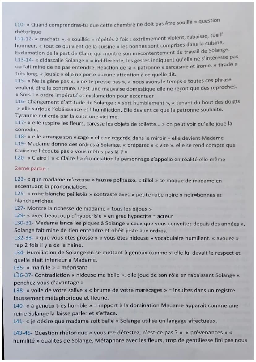 Parcours: Spectacle et comédie
Quand le déguisement dévoile (2)
1
5
10
15
20
25
40
30
35
Genet, Les Bonnes (1947)
(scène d'exposition)
2.5
C