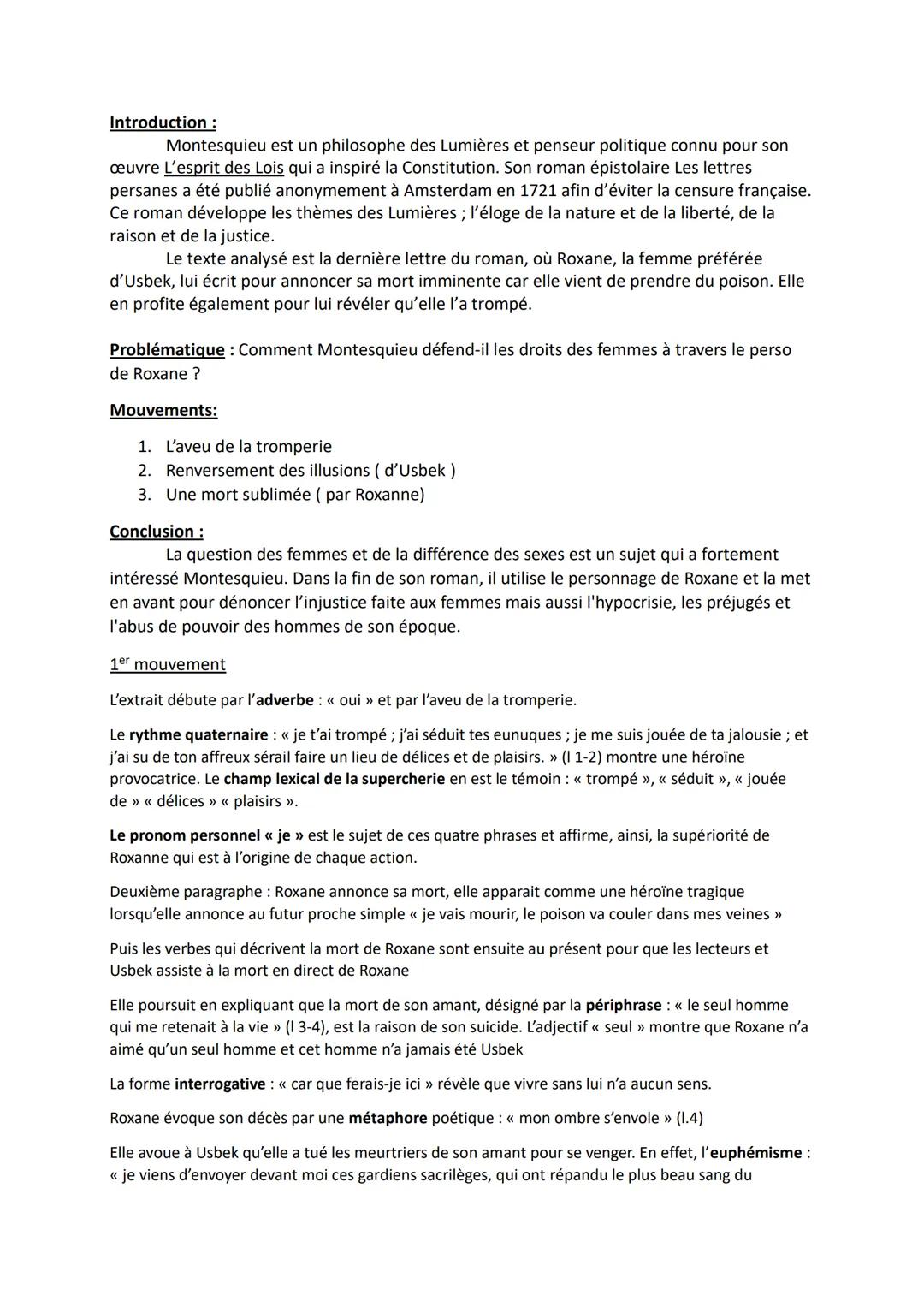 Les Lettres persanes : Résumé et Analyse de la Lettre 161 pour les Enfants