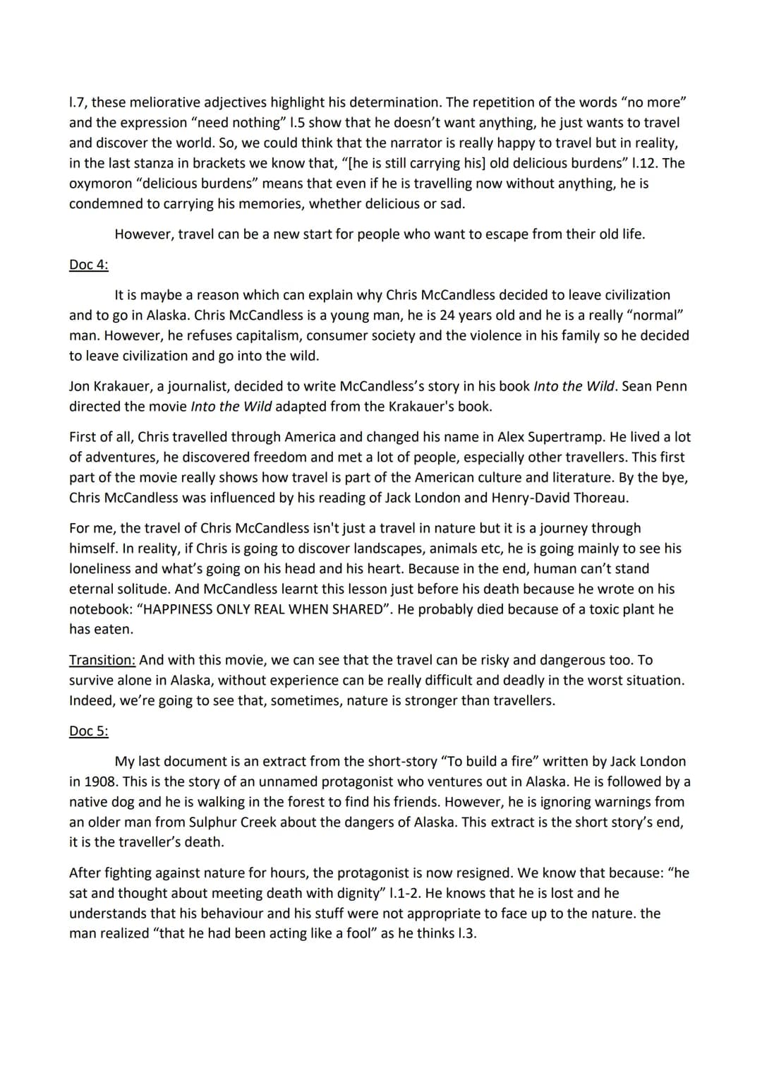 Introduction:
TEXT PORTFOLIO
Today I'm going to present you my portfolio. It raises the issue of the representation of
travel in the America