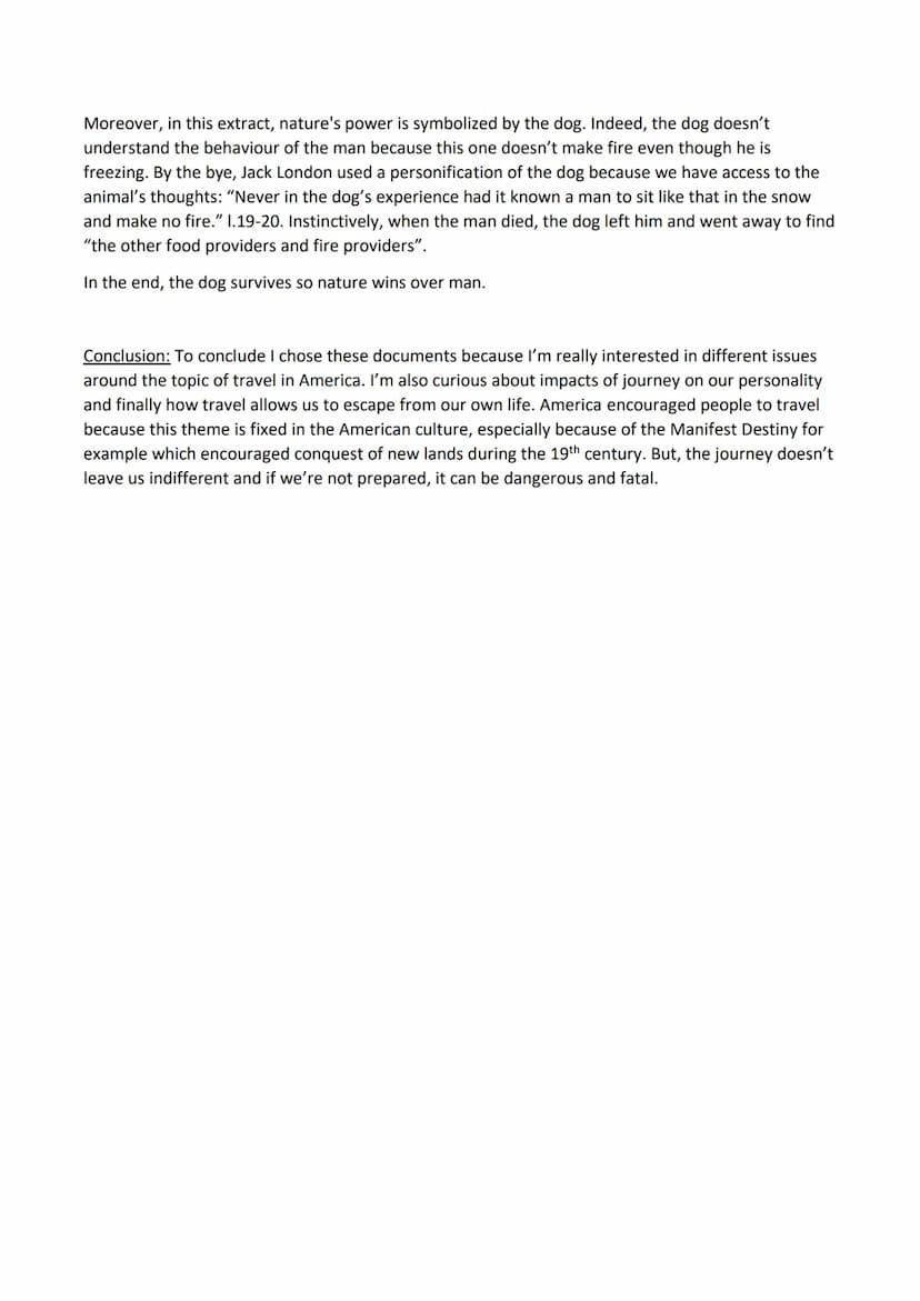 Introduction:
TEXT PORTFOLIO
Today I'm going to present you my portfolio. It raises the issue of the representation of
travel in the America