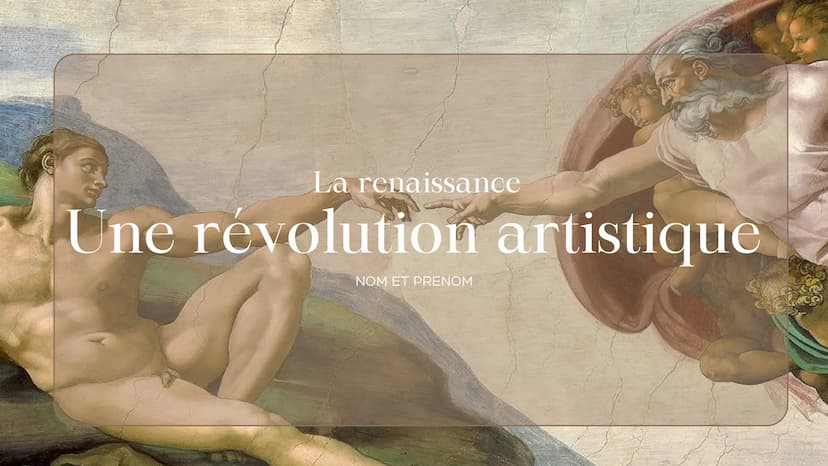 Bonjour, aujourd'hui nous allons vous présenter un exposer sur «La renaissance une
révolution artistique» par nom et prenom.
Contexte :
Alor