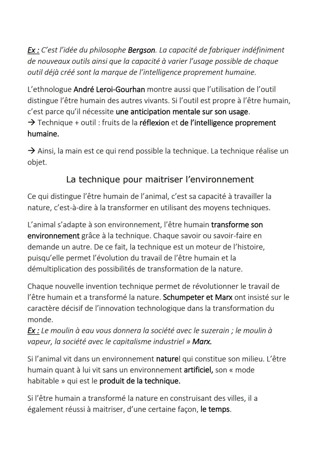 La technique
1) La technique, une activité proprement humaine
La technique est une activité proprement humaine qui se définit comme
l'ensemb
