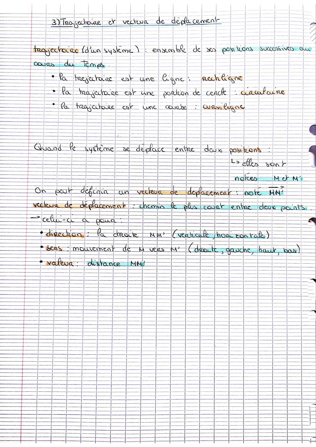 FICHE DE REVISION Nº. 2;
PHYSIQUE-CHIMIE :
DECRIRE UN MOUVEMENT
I. Deplacement d'un systeme:
1) Systeme et Referentiel
systeme objek dont
·m