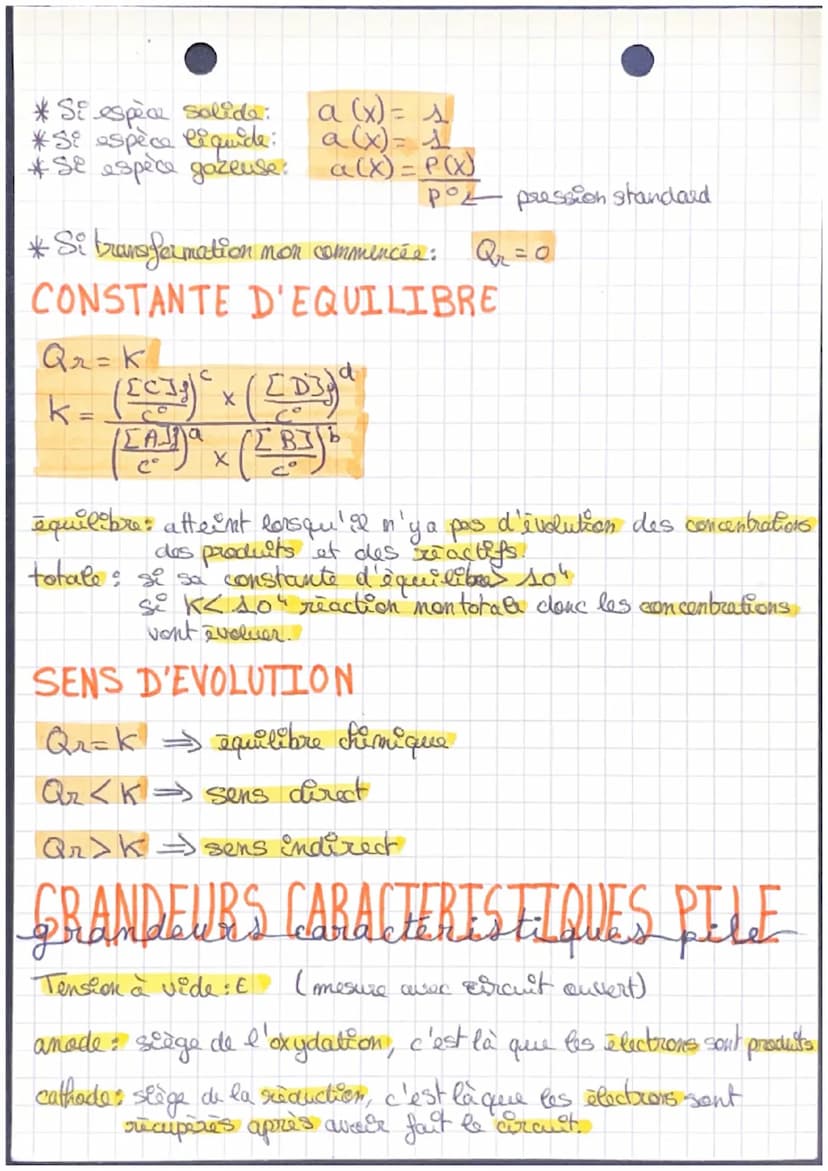 ●Thysque-Chimie : Evolution d'un système
Chiniame
TRANSFORMATION NON TOTALE
bransformation non totale: eeexistance des produits et des react