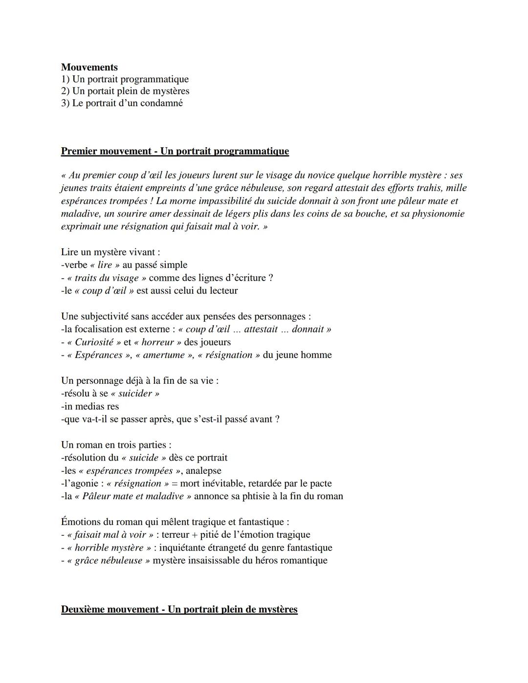Balzac, La Peau de chagrin
Explication linéaire - Le portrait de Raphaël
Extrait étudié
Au premier coup d'œil les joueurs lurent sur le visa