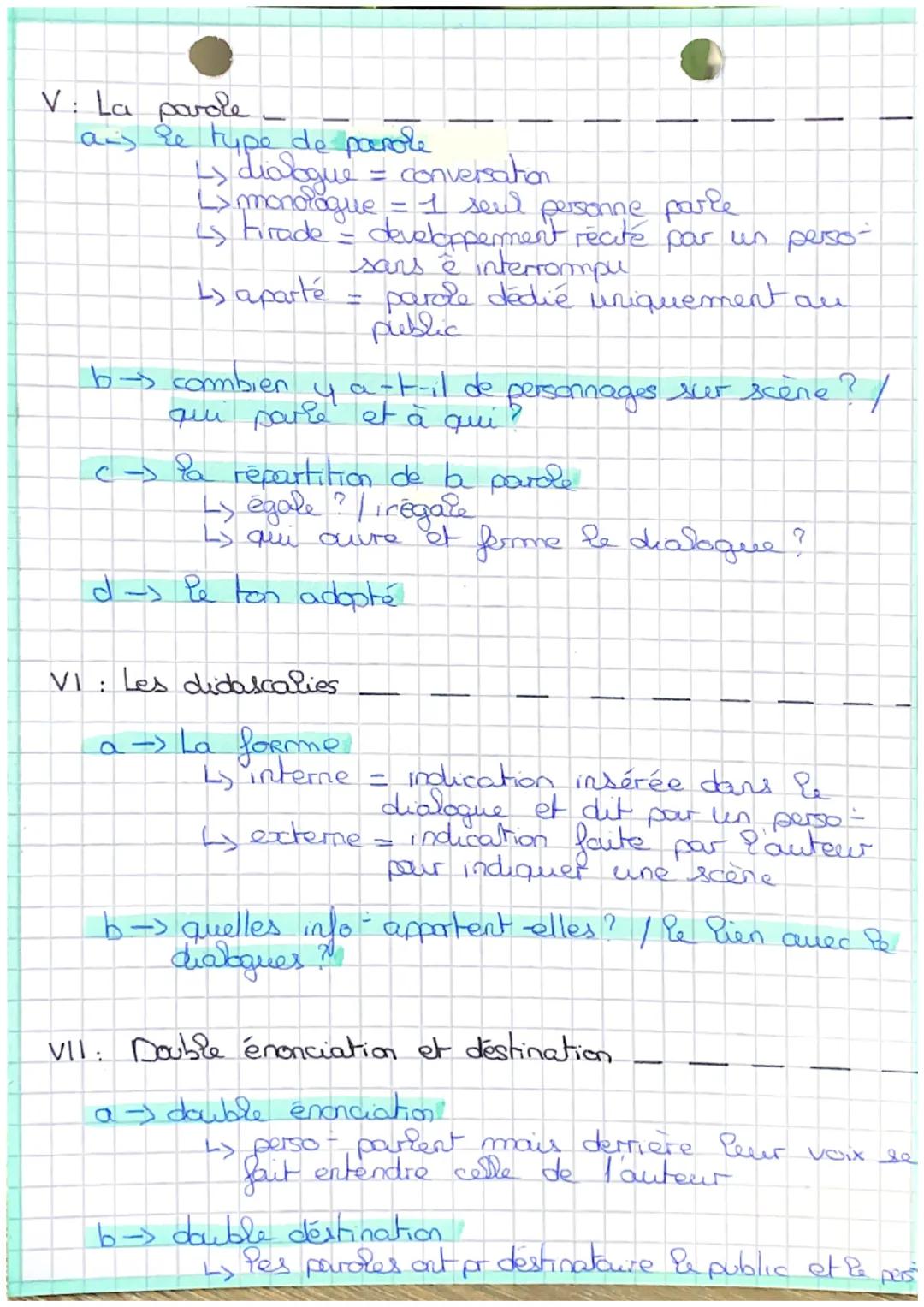# analyser du
Theatre

il faut s interesser à divers elements :

I: Le sous-genre

a-> id le genre/registre

L↳ comédie faire rire

L) drame