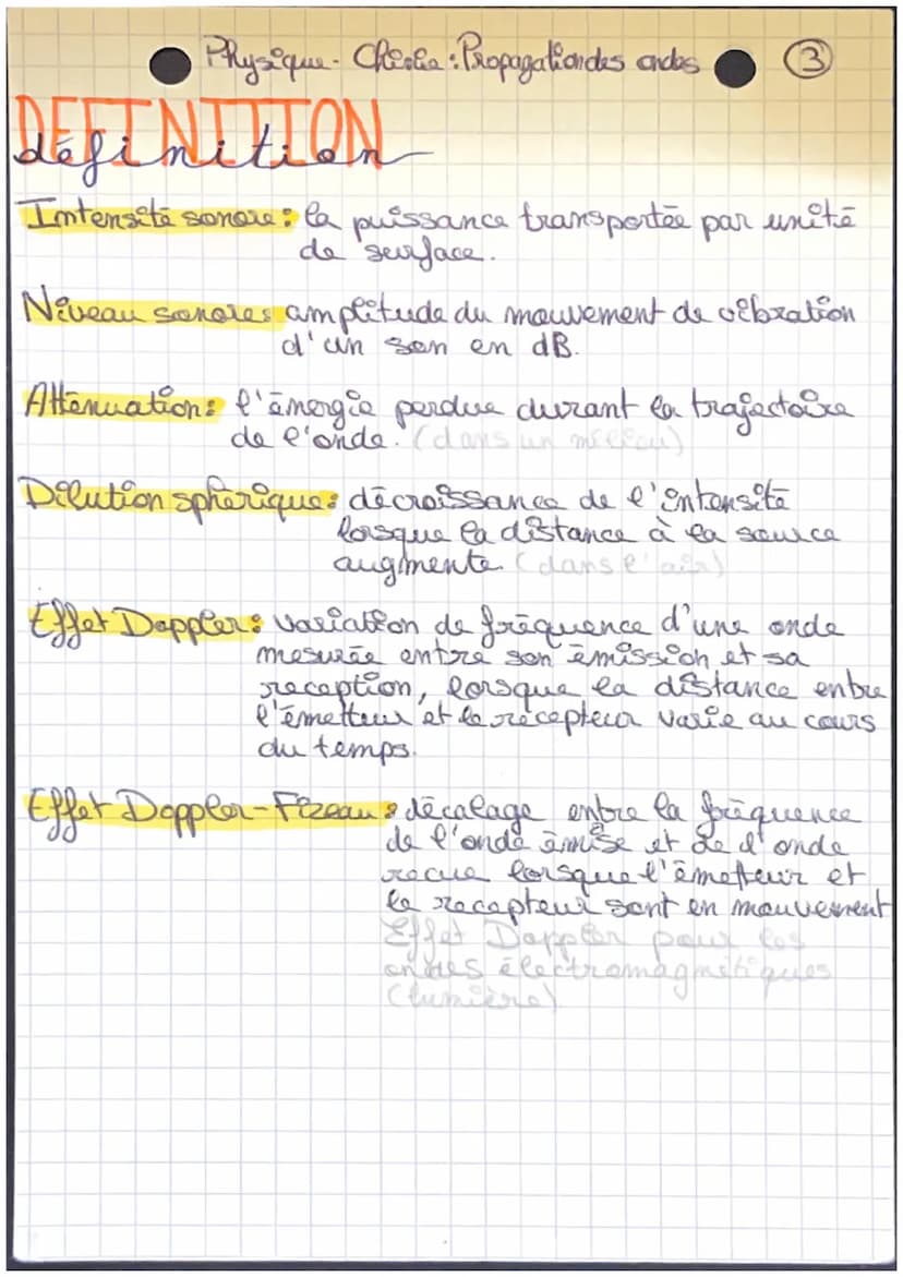 Physique-Chimie: Propagation des onds
DEFINITION
onde progressive: phinomène de propagation d'une perturbation,
dans un milieu avec transpor