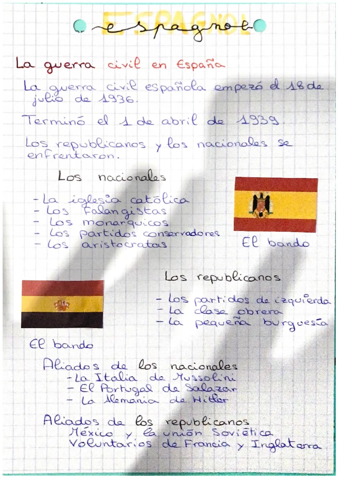 spagnoer
La
guerra
civil
en España
La guerra civil española empezó el 18 de
julio de 1936.
Terminó el 1 de abril de 1939
Los republicanos
en