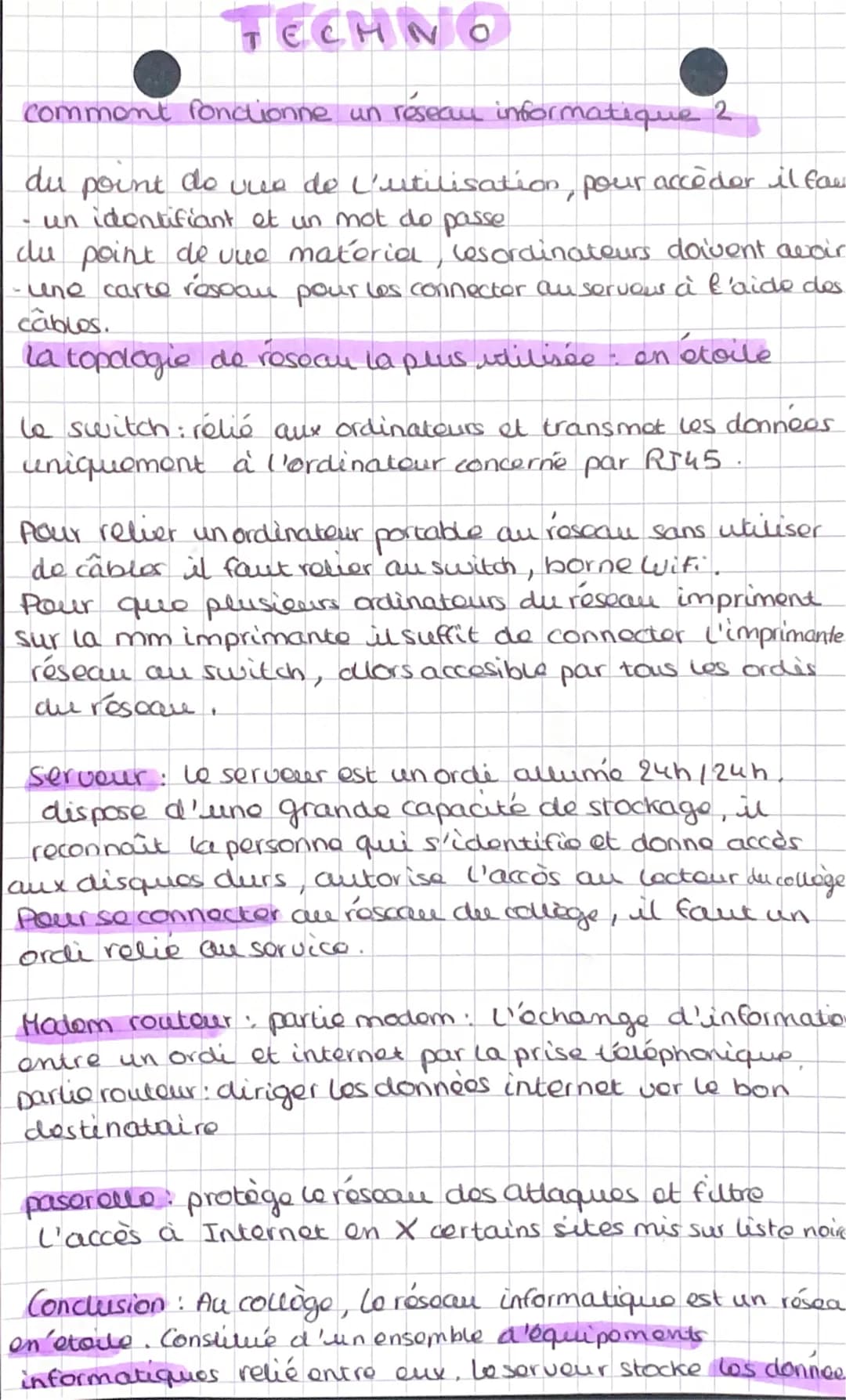 
<p>Un réseau informatique est un système qui permet à plusieurs appareils informatiques de communiquer entre eux. Pour accéder à ce réseau,