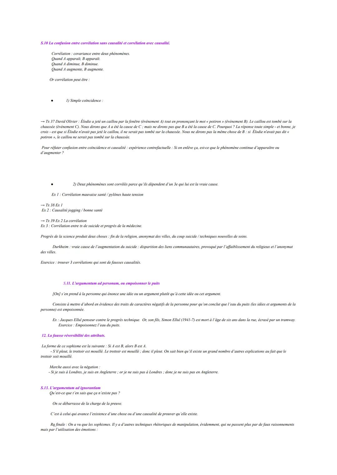 SOPHISMES
1) Qu'est-ce que raisonner et réfuter 2
Convaincre : Raisonnement (rappel de la déf. de raison vue en en II)
Idée/jugement/raisonn