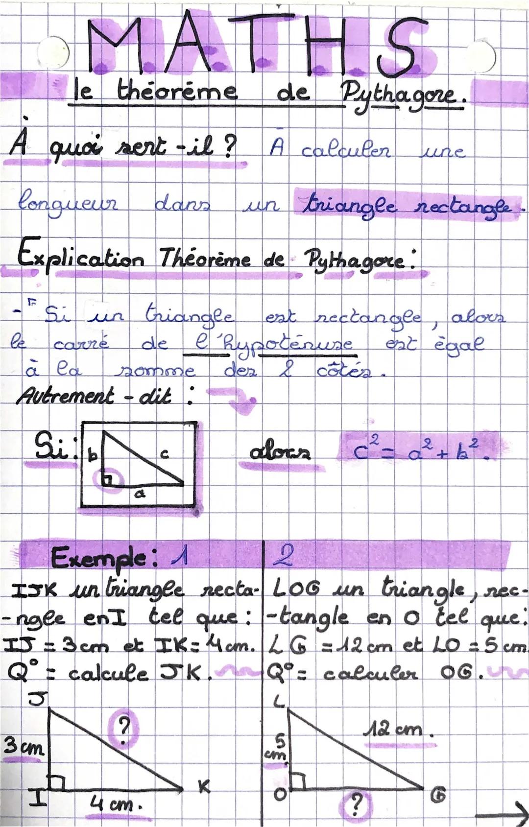 Comprendre le Théorème de Pythagore - Révisions pour le Brevet