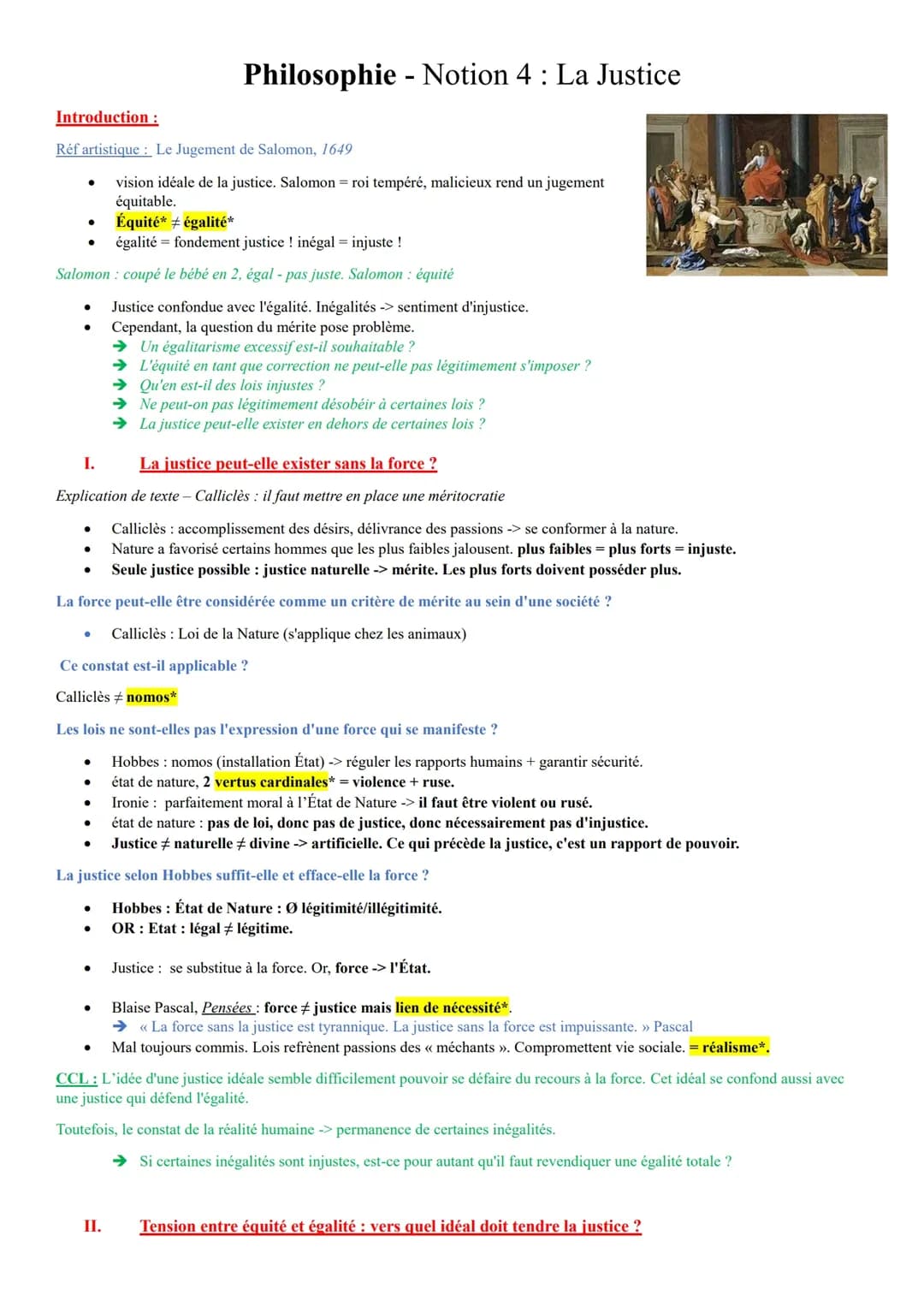 Introduction à la Justice en Philo pour Terminale - PDF Gratuit