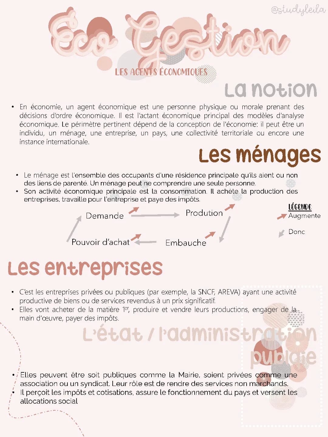 Les Agents Économiques et Leurs Fonctions - PDF, Définitions et Exemples Simples