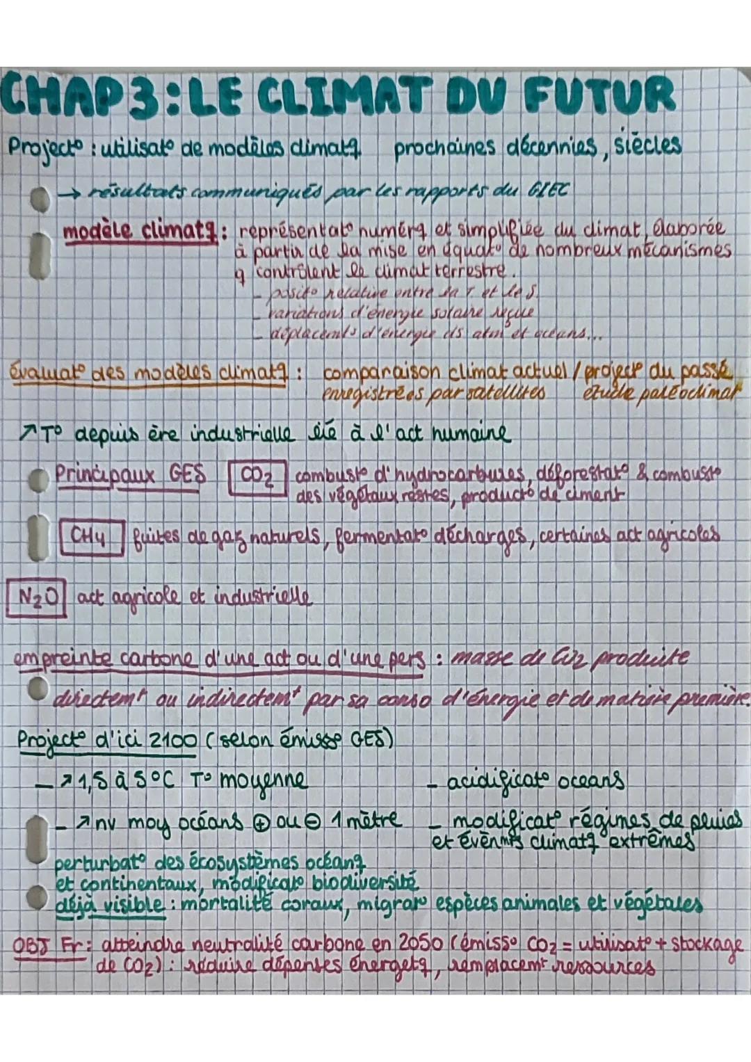 # CHAP 3: LE CLIMAT DU FUTUR

Projecto: utilisate de modèles dimats prochaines décennies, siècles

→résultats communiqués par les rapports d