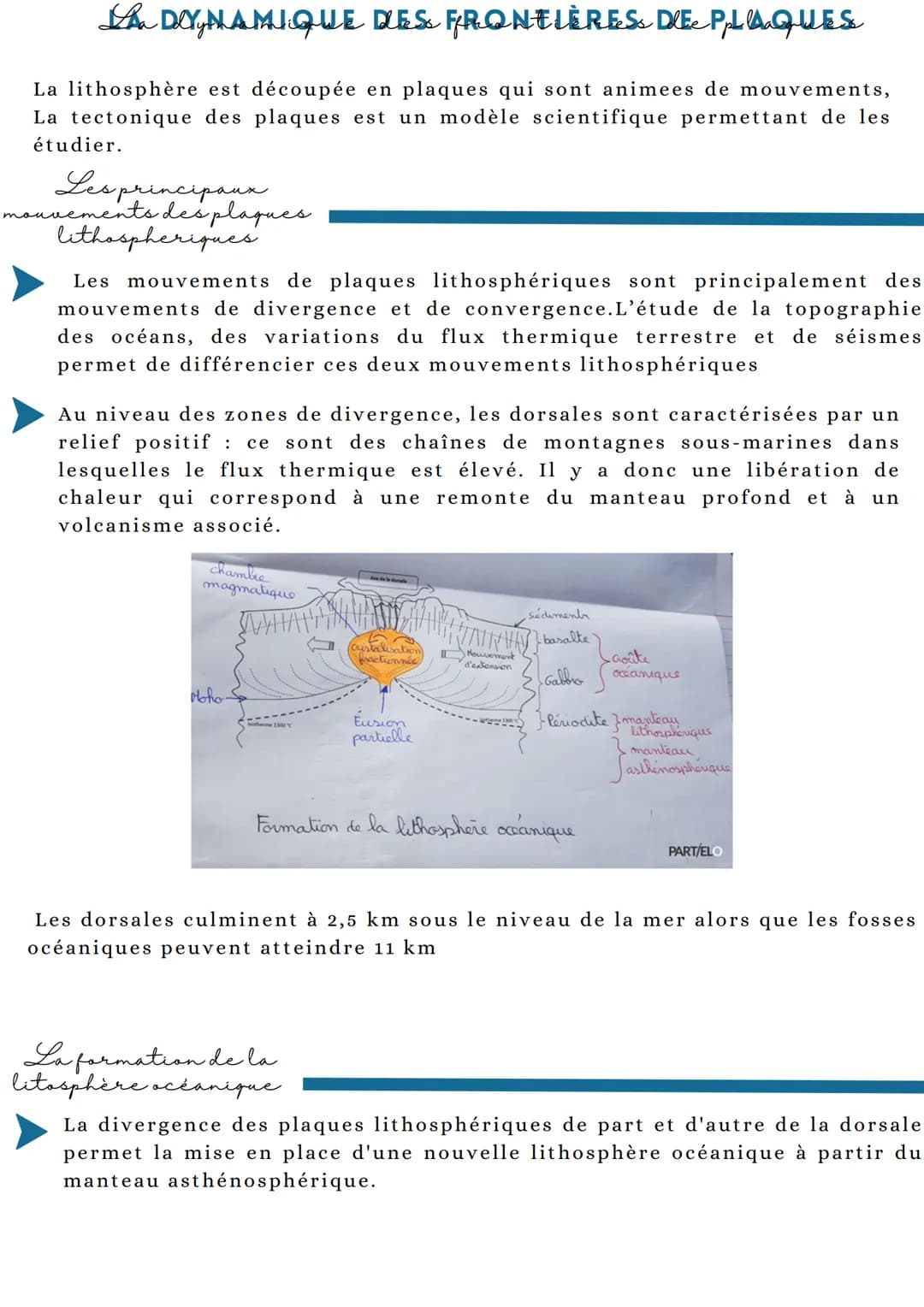 DYNAMIQUE DES FRONELÈRES DE PLAQUES
La lithosphère est découpée en plaques qui sont animees de mouvements,
La tectonique des plaques est un 